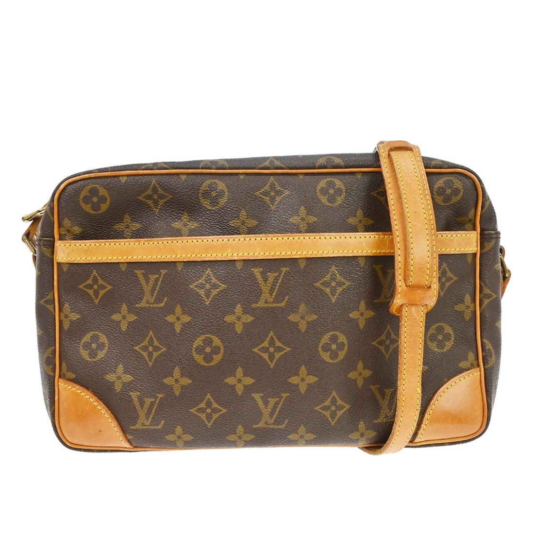 Louis Vuitton Trocadero 30 Monogram Crossbody Bag: Louis Vuitton Trocadero 30 Monogram Crossbody Bag This Louis Vuitton Trocadero 30 shoulder bag features the iconic Monogram canvas exterior and a brown leather crossbody strap. Designed in a classic c