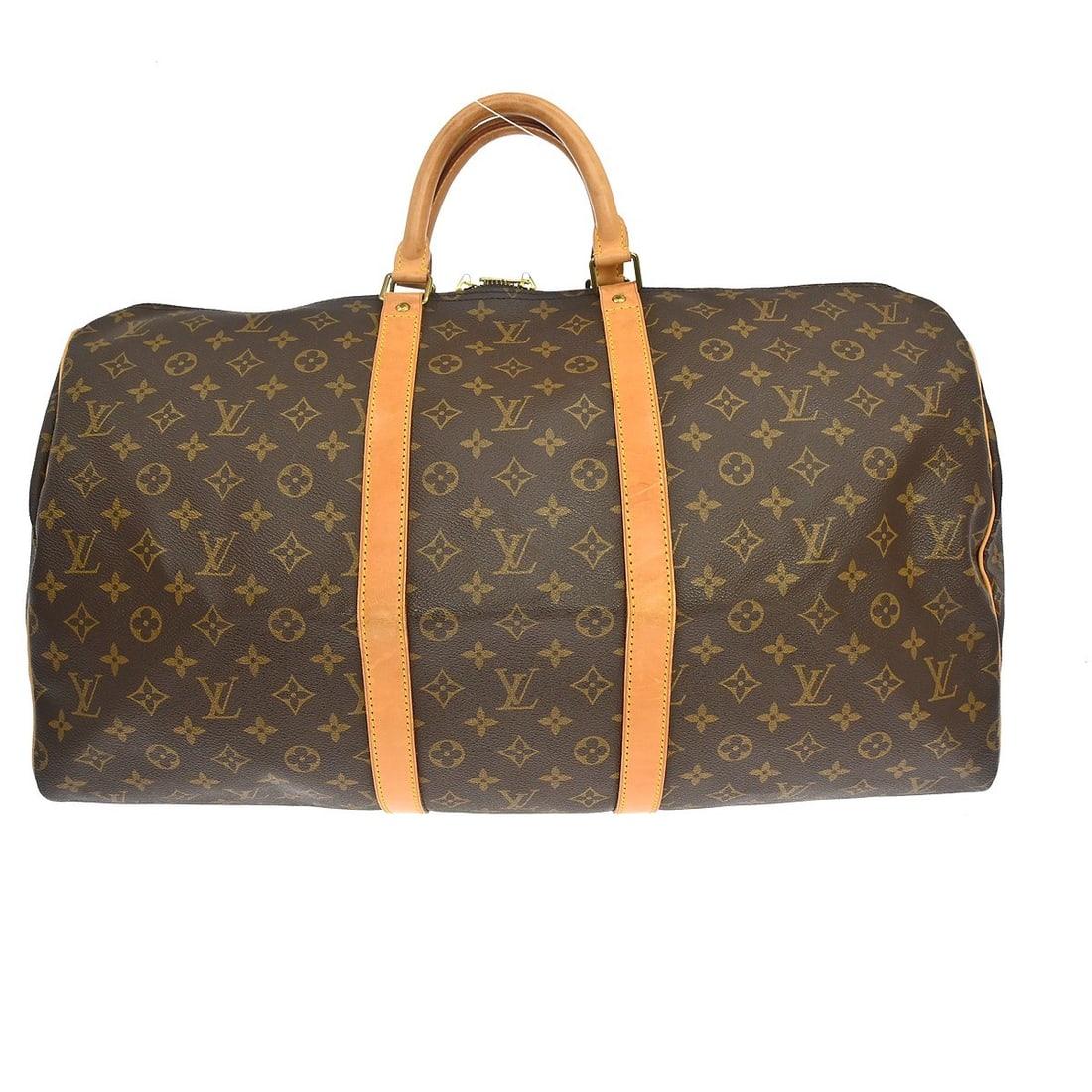 Louis Vuitton Keepall Monogram Canvas Travel Bag 55cm x 30cm x 25cm: Louis Vuitton Keepall Monogram Canvas Travel Bag 55cm x 30cm x 25cm This Louis Vuitton Keepall Bag features the iconic monogram canvas in a classic brown color. Designed for unisex use, it offers ampl