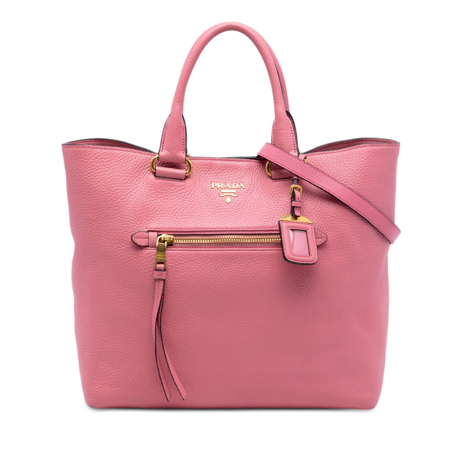 Prada pink leather convertible tote bag Vitello Daino (1 of 6)