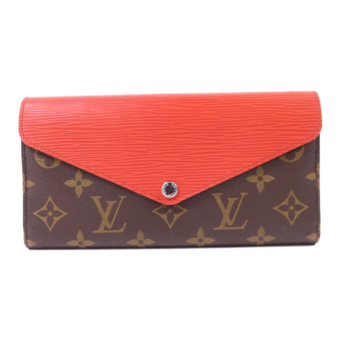 LOUIS VUITTON Marie-Lou Long Trifold Wallet M60727 Monogram Epi Brown Red (1 of 18)