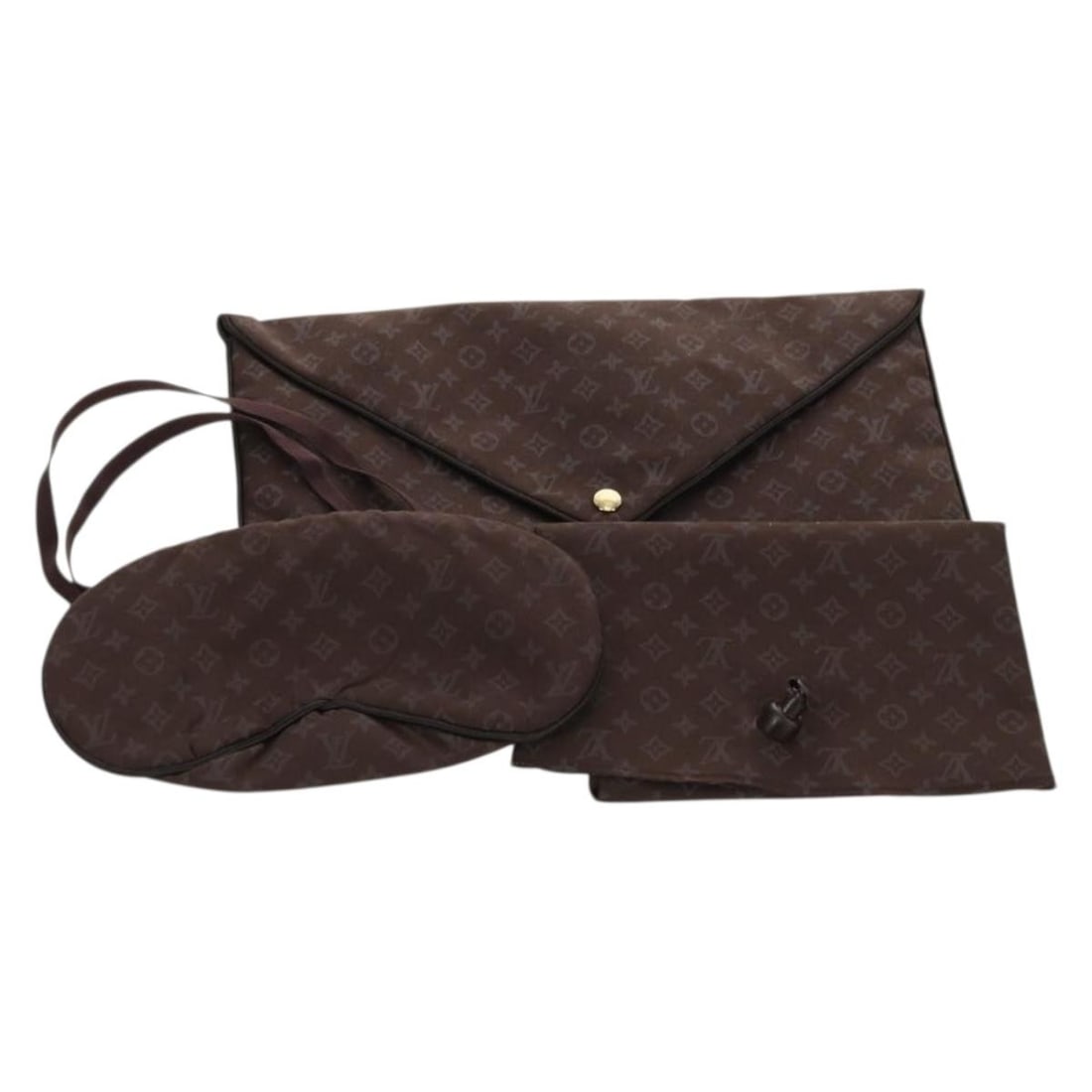 Louis Vuitton Monogram Mini Lin Brown Nylon Travel Case M99204 (1 of 15)