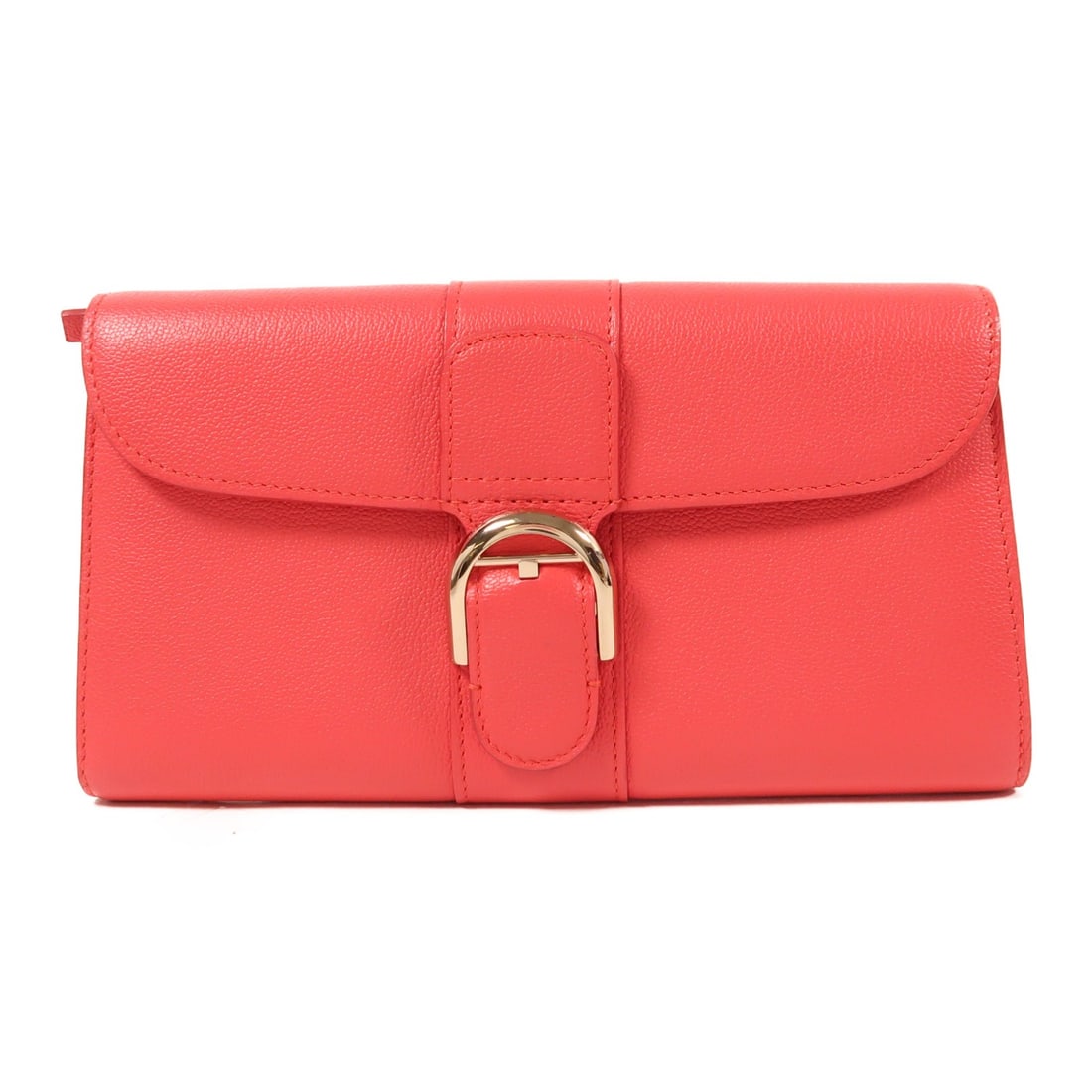 Delvaux Brillant SHW red calfskin double sided long wallet: Delvaux Brillant SHW red calfskin double sided long wallet This Delvaux Brillant double-sided long wallet is crafted from high-quality calfskin leather in a striking red color. Designed for women, it 