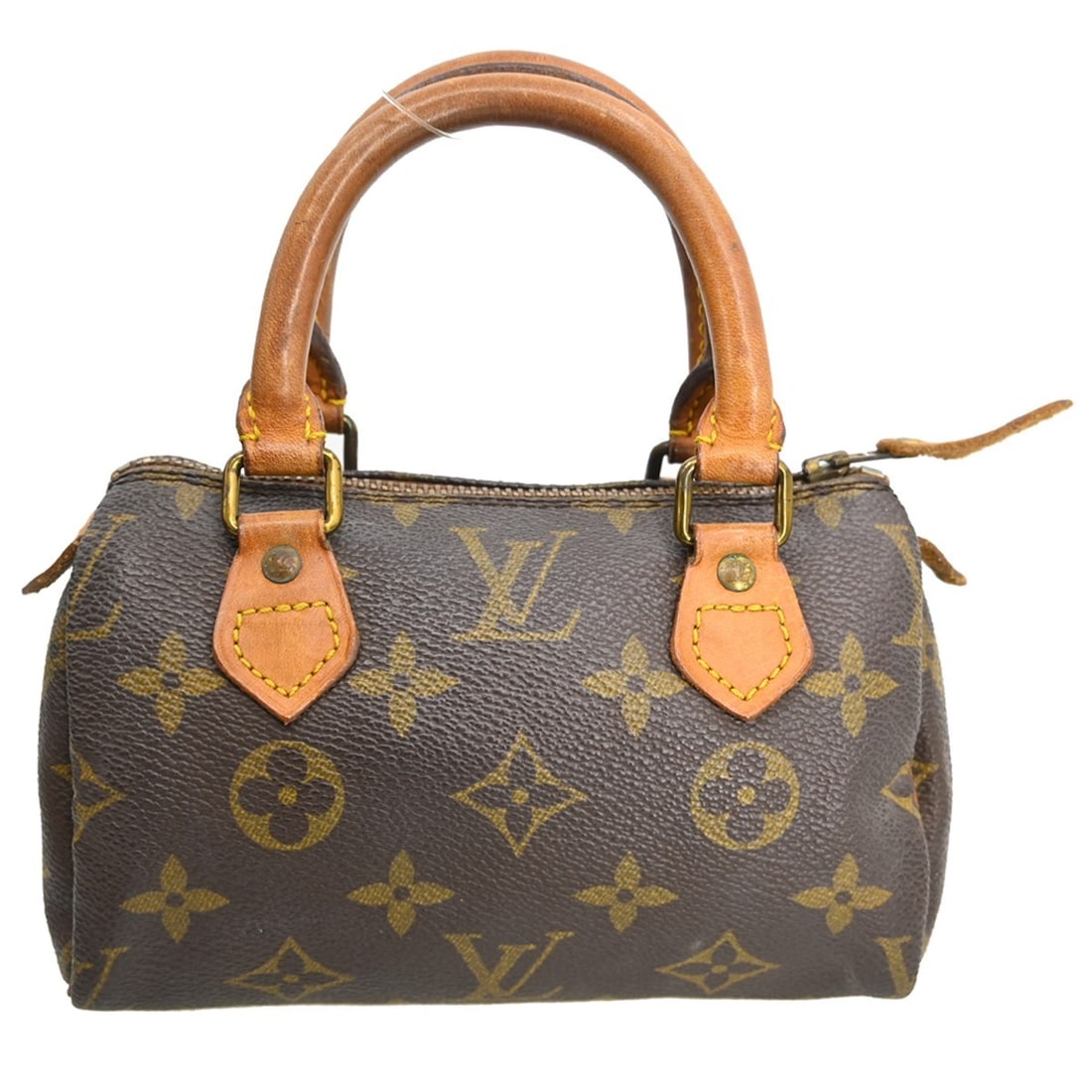 Louis Vuitton Speedy Mini Monogram Canvas Handbag M41534: Louis Vuitton Speedy Mini Monogram Canvas Handbag M41534 This Louis Vuitton Mini Speedy handbag features the iconic monogram canvas leather exterior in brown. Designed in a compact mini size, it offer
