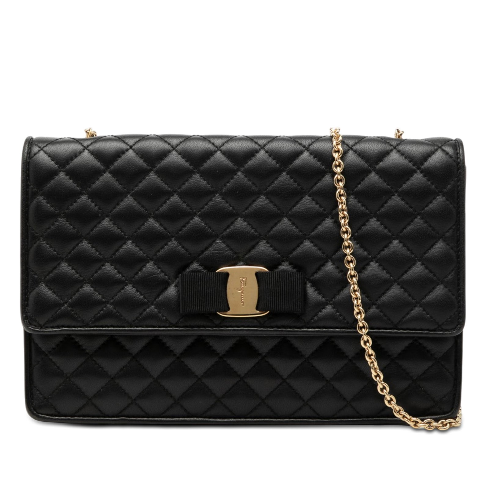 Ferragamo Vara Ginny quilted leather chain crossbody bag (1 of 7)
