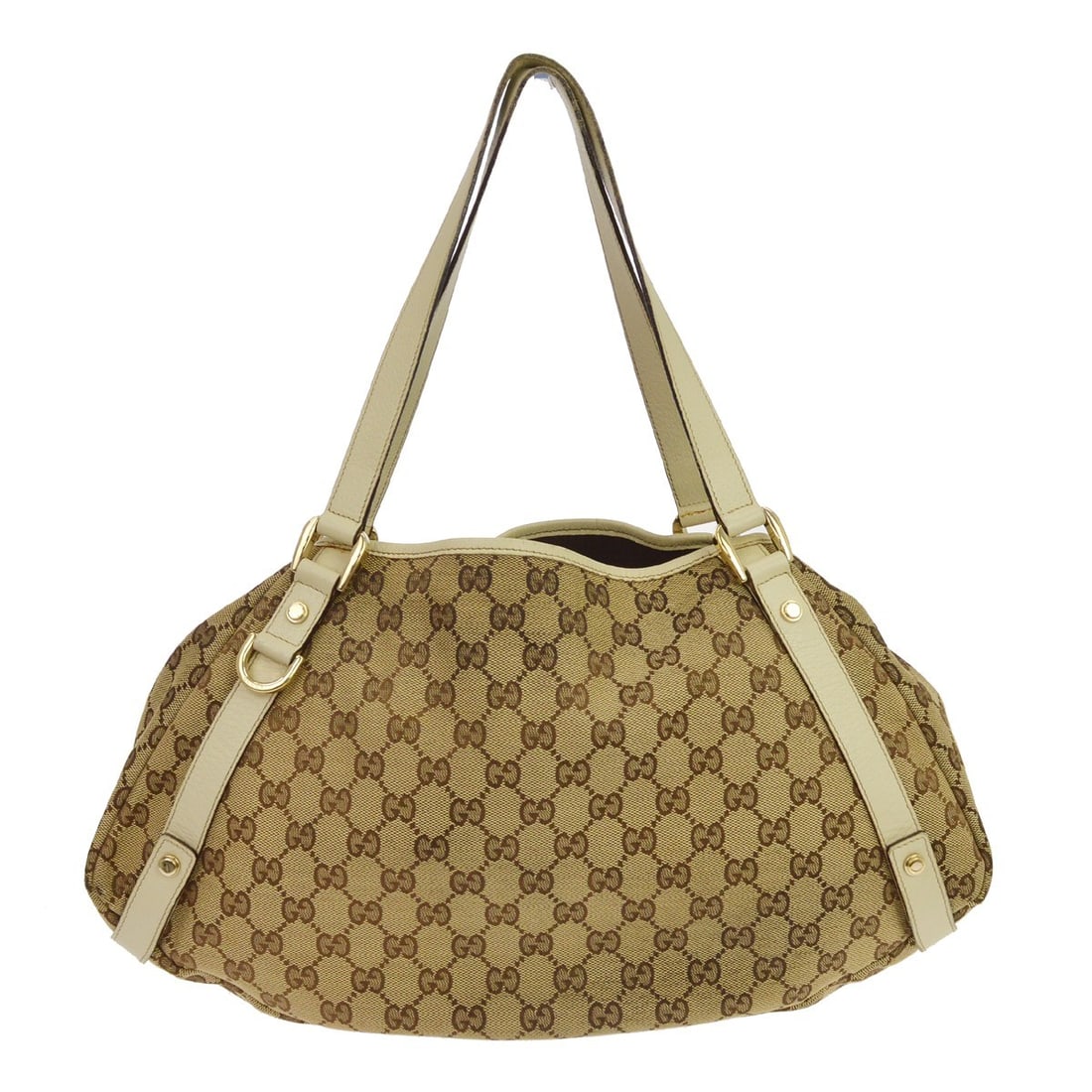 Gucci Abbey D ring tote in beige GG canvas leather (1 of 7)