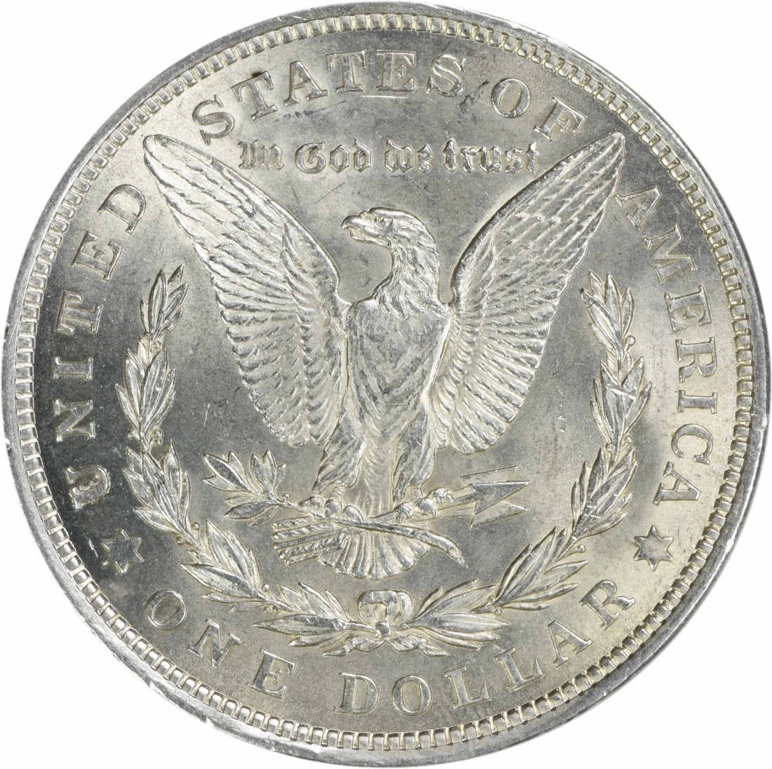 Uncirculated 1921 Silver Dollar Morgan Type Brilliant Uncertified Example - 2