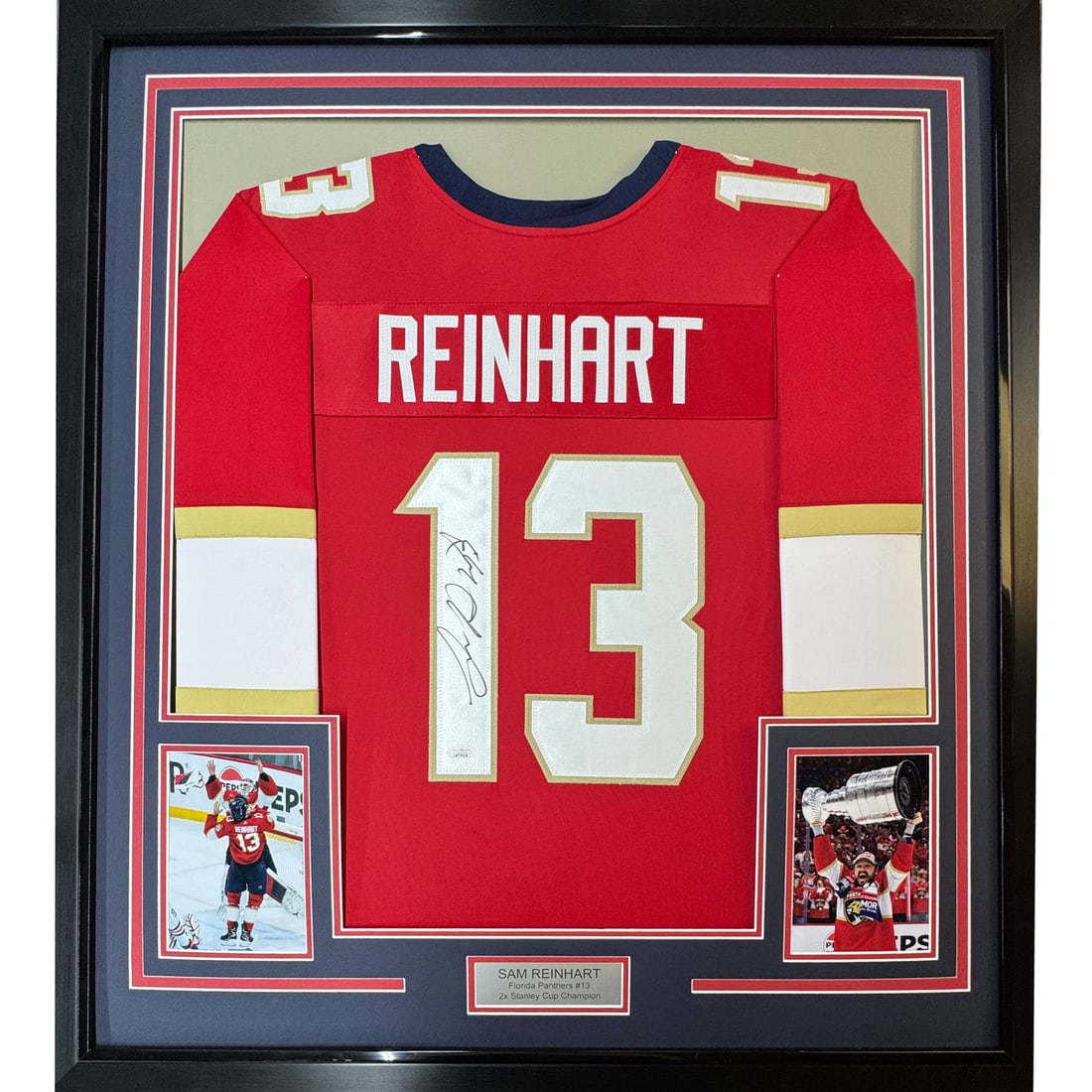 Framed Signed Sam Reinhart Florida Panthers Jersey with JSA COA (1 of 2)