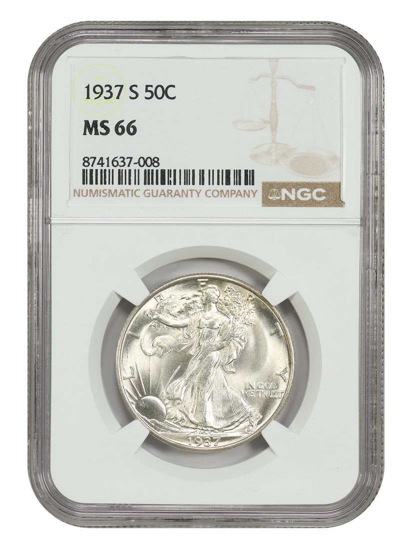 1937 San Francisco Walking Liberty Half Dollar NGC MS66 (1 of 4)