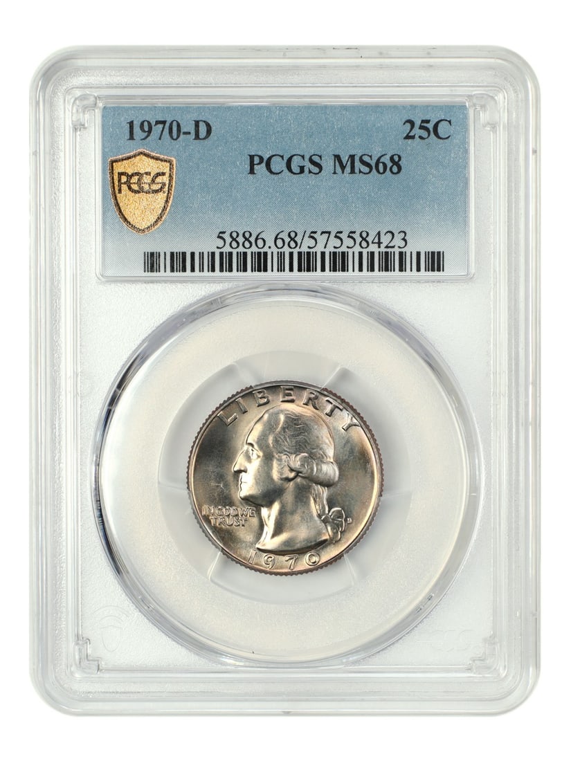PCGS MS68 1970-D Washington Quarter 25C (1 of 4)