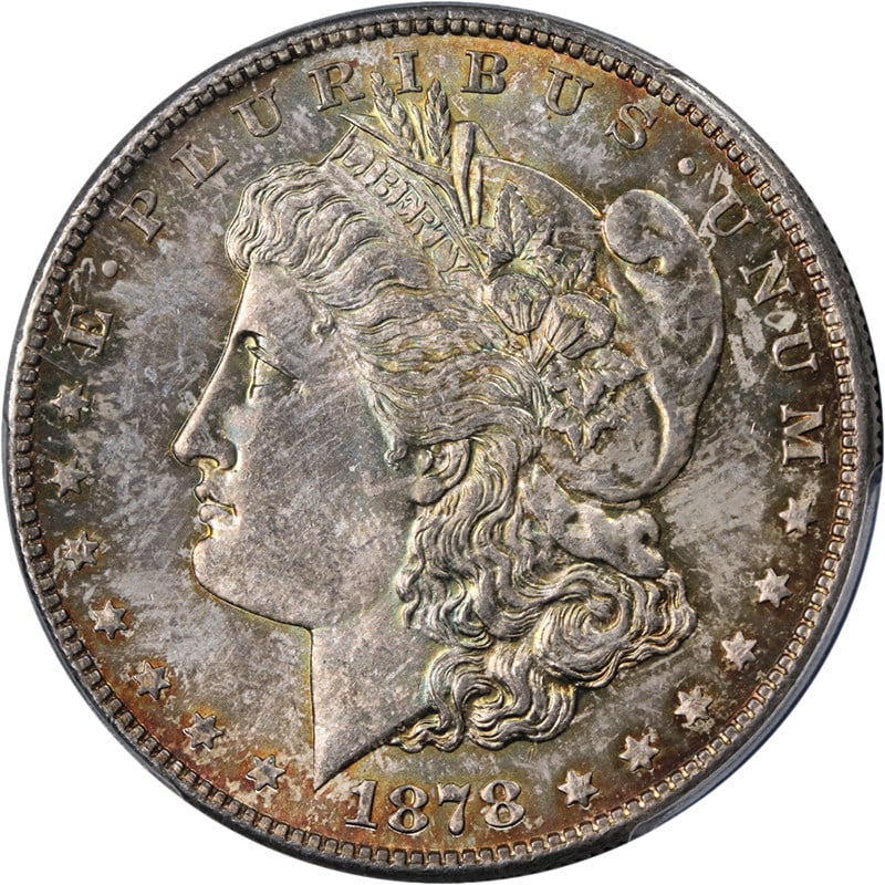 PCGS MS66 Plus 1878-S Morgan Dollar Uncirculated Silver Coin: PCGS MS66 Plus 1878-S Morgan Dollar Uncirculated Silver Coin This 1878-S Morgan Silver Dollar is graded PCGS MS66+ and features nice luster and a strong strike. The coin is uncirculated, original, and