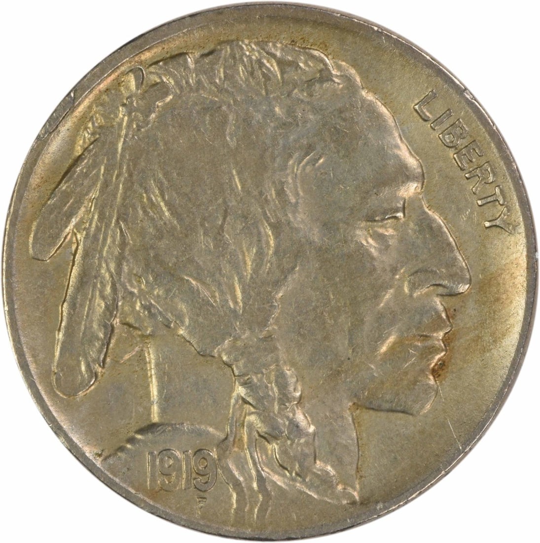 1919-D Denver Buffalo 5C Coin AU Uncertified (1 of 2)