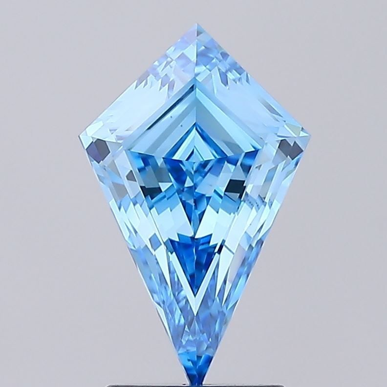 Loose Diamond - KITE 1.82ct Fancy Vivid Blue VVS2: Loose Diamond - KITE 1.82ct Fancy Vivid Blue VVS2 Source: This is a real non-mined Diamond that has been grown in a lab Shape: KITE Carats: 1.82 Color: Fancy Vivid Blue Certification: IGI Video: