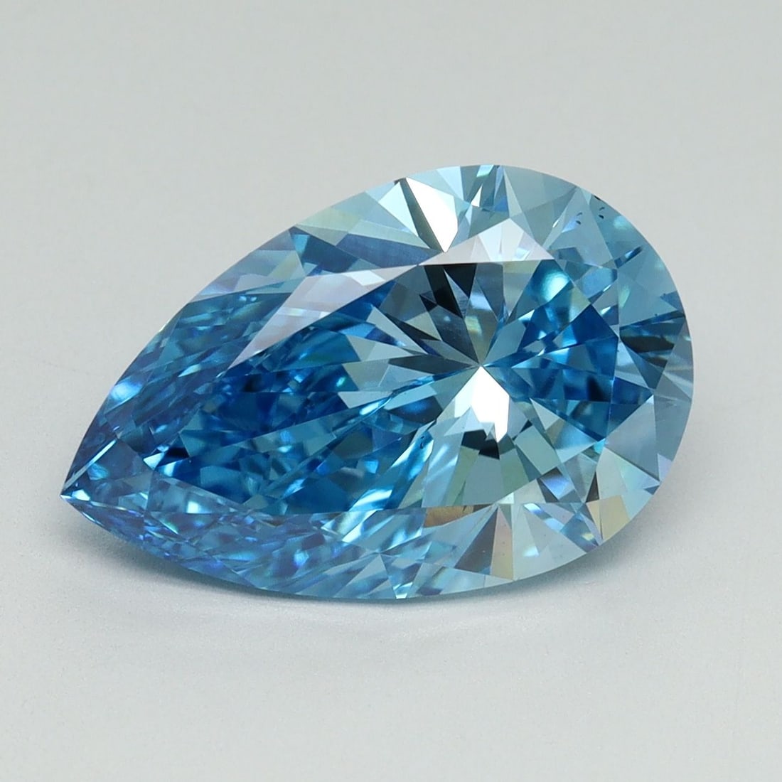 Loose Diamond - PEAR 4.04ct Fancy Vivid Blue VS1: Loose Diamond - PEAR 4.04ct Fancy Vivid Blue VS1 Source: This is a real non-mined Diamond that has been grown in a lab Shape: PEAR Carats: 4.04 Color: Fancy Vivid Blue Certification: IGI Video: Video