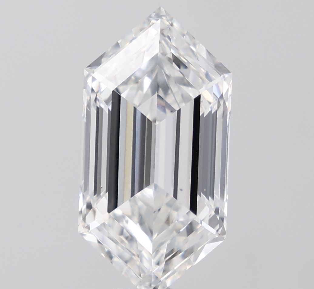 Loose Diamond - HEXAGONAL 7.71ct E VVS2: Loose Diamond - HEXAGONAL 7.71ct E VVS2 Source: This is a real non-mined Diamond that has been grown in a lab Shape: HEXAGONAL Carats: 7.71 Color: E Clarity: VVS2 Certification: IGI Video:
