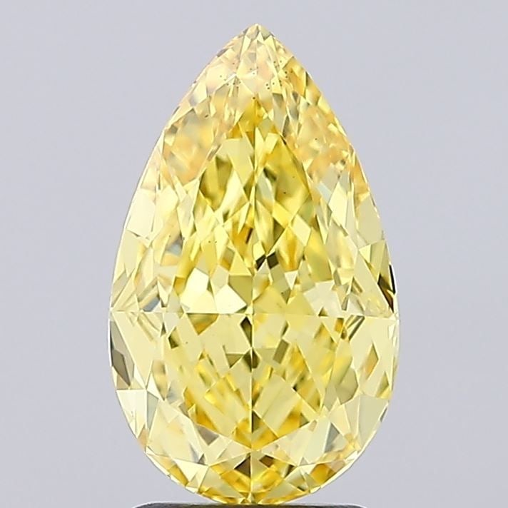 Loose Diamond - PEAR 2.81ct Fancy Vivid Yellow VS2: Loose Diamond - PEAR 2.81ct Fancy Vivid Yellow VS2 Source: This is a real non-mined Diamond that has been grown in a lab Shape: PEAR Carats: 2.81 Color: Fancy Vivid Yellow Certification: IGI Video: