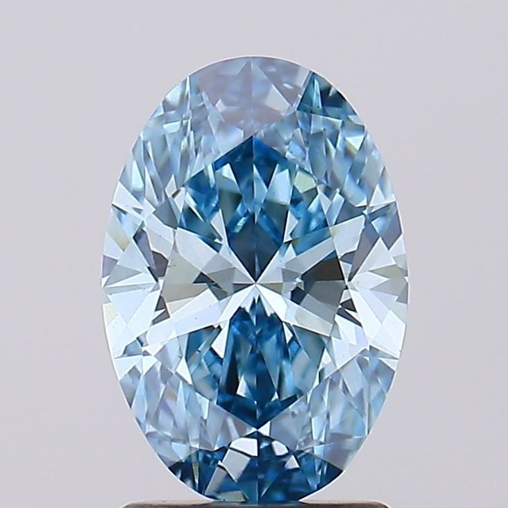 Loose Diamond - OVAL 1.58ct Fancy Vivid Blue VS1: Loose Diamond - OVAL 1.58ct Fancy Vivid Blue VS1 Source: This is a real non-mined Diamond that has been grown in a lab Shape: OVAL Carats: 1.58 Color: Fancy Vivid Blue Certification: IGI Video: