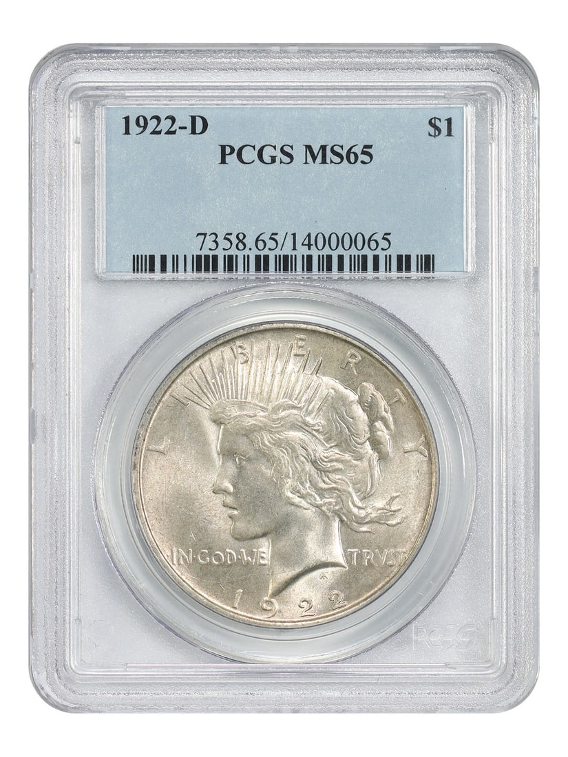 PCGS MS65 1922-D Denver Peace Dollar $1 (1 of 4)