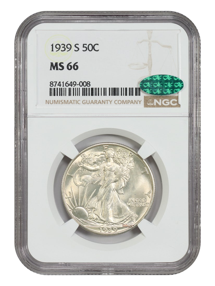 1939-S Walking Liberty Half Dollar NGC CAC MS66 (1 of 4)