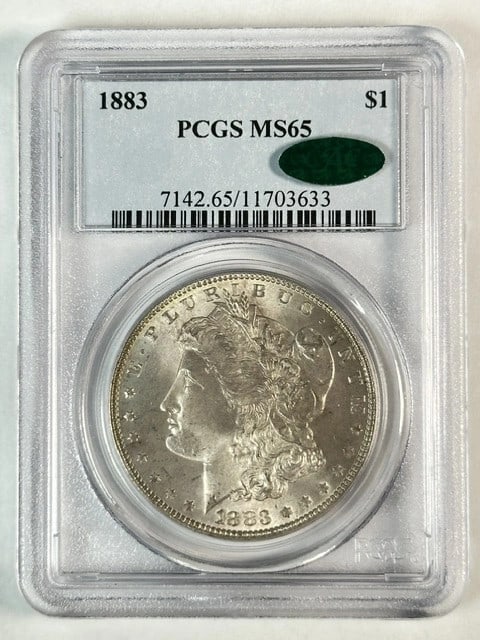 1883 Morgan Silver Dollar PCGS MS-65 CAC (1 of 2)