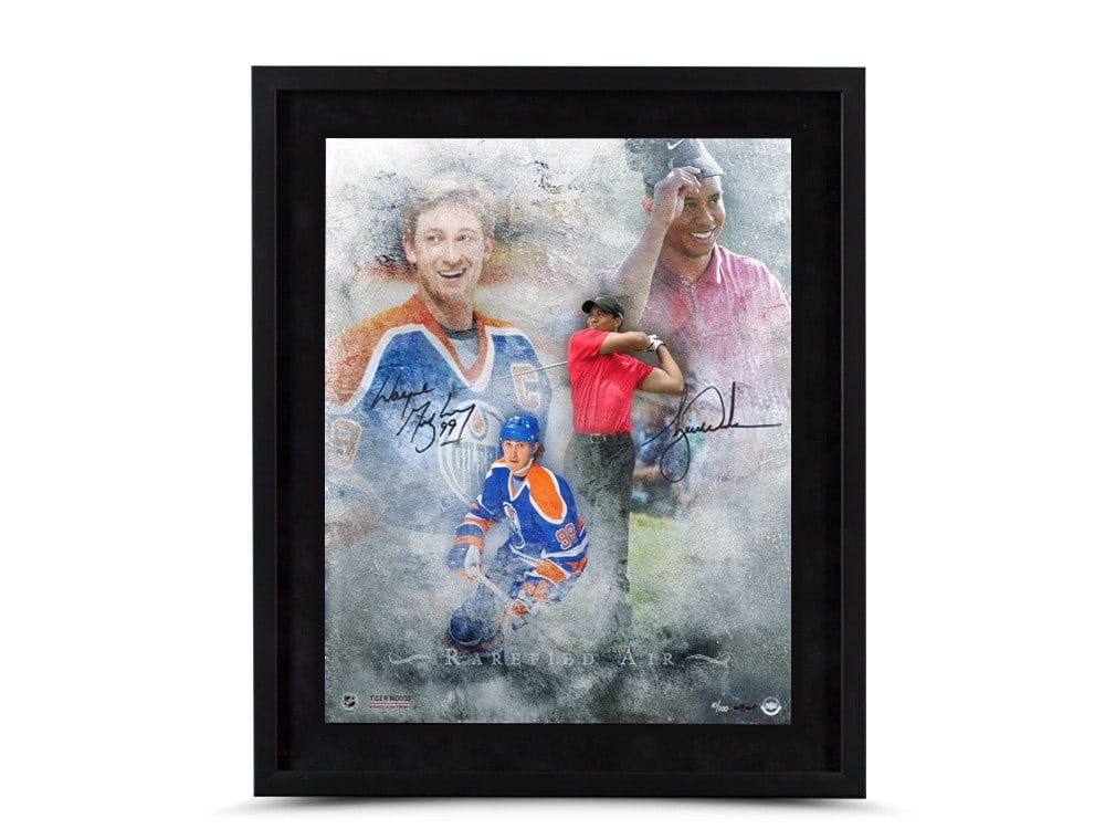 Tiger Woods Wayne Gretzky Autographed Limited Edition 16x20 Framed Photo (1 of 2)