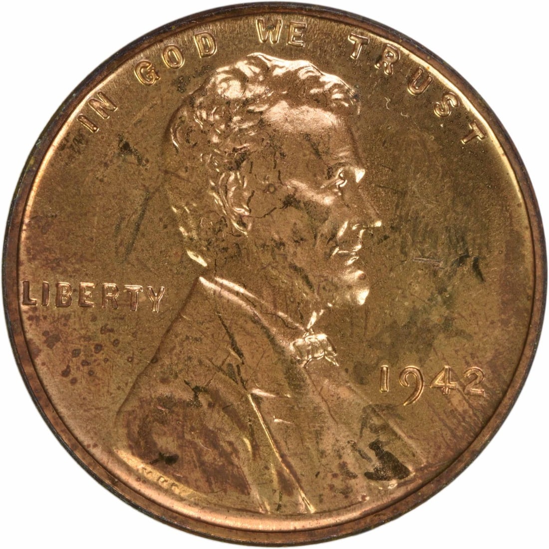 1942 Lincoln Wheat Cent Choice Proof Uncertified Copper (1 of 2)