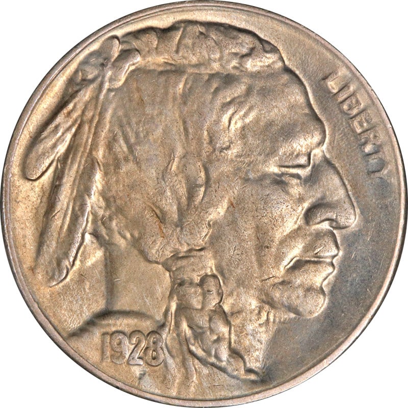 1928 San Francisco Buffalo Nickel Brilliant Uncirculated US Coin (1 of 2)