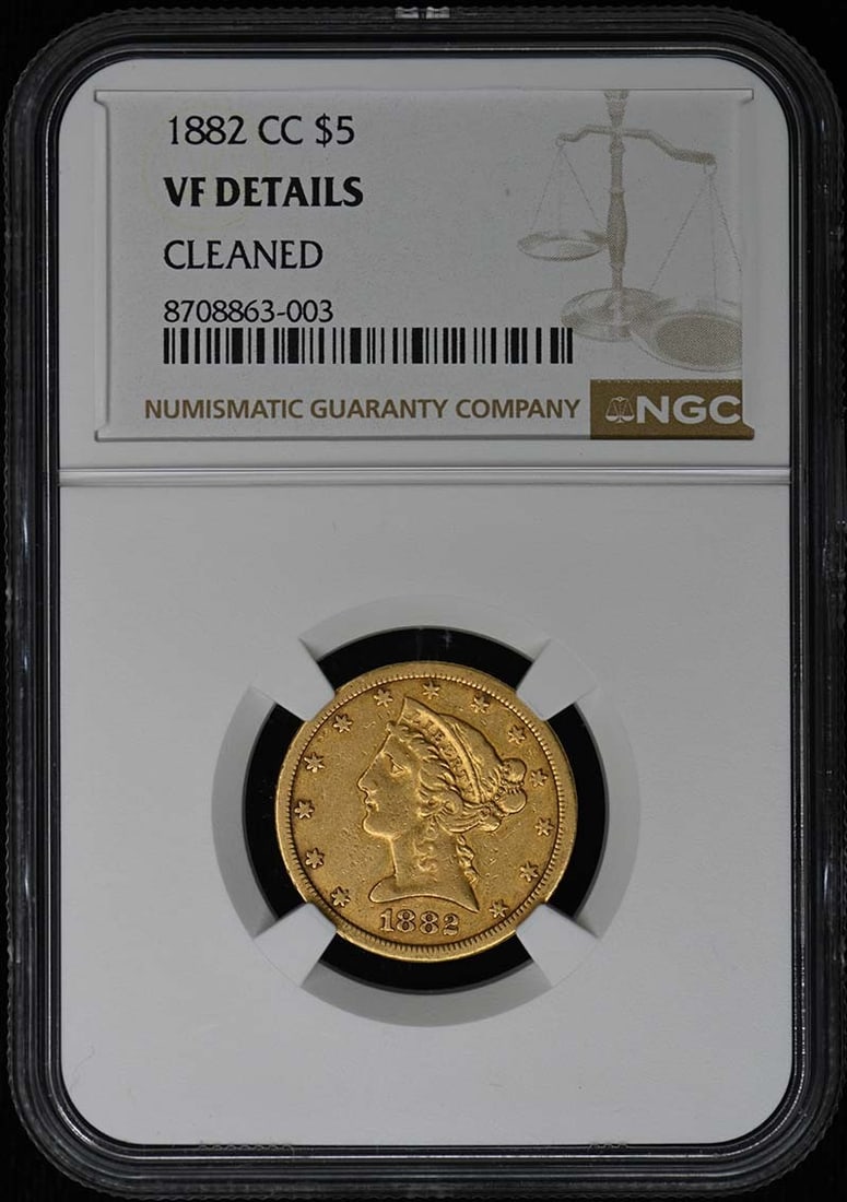 1882 Carson City Liberty Head $5 NGC VF Details (1 of 4)