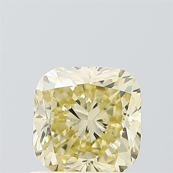 Loose Diamond - CUSHION MODIFIED 0.75ct Fancy Light Yellow VS1: Loose Diamond - CUSHION MODIFIED 0.75ct Fancy Light Yellow VS1 Source: This is a real non-mined Diamond that has been grown in a lab Shape: CUSHION MODIFIED Carats: 0.75 Color: Fancy Light Yellow Cert