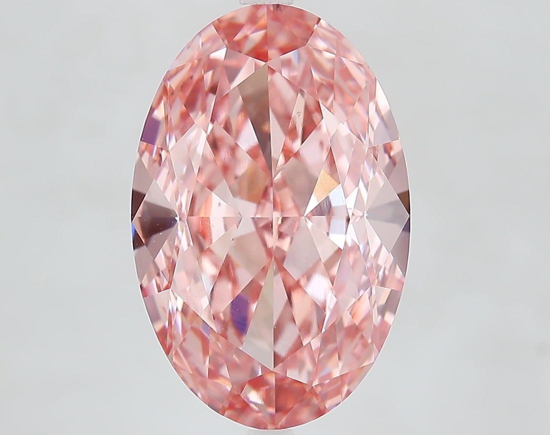 Loose Diamond - OVAL 10.05ct Fancy Vivid Pink VS1: Loose Diamond - OVAL 10.05ct Fancy Vivid Pink VS1 Source: This is a real non-mined Diamond that has been grown in a lab Shape: OVAL Carats: 10.05 Color: Fancy Vivid Pink Certification: IGI Video:
