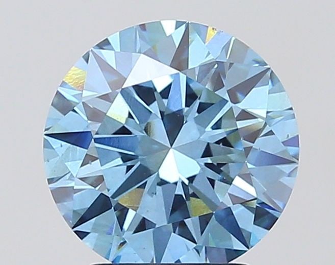 Ideal Loose Diamond - ROUND 3.01ct Fancy Vivid Blue VS2 (1 of 1)
