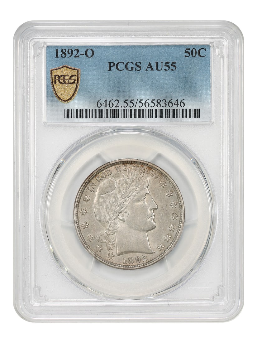 1892 O PCGS AU55 Barber Half Dollar (1 of 4)