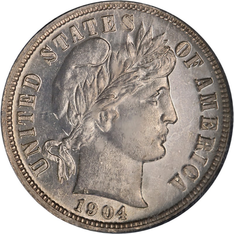 Proof 1904 Silver Dime PCGS PR64 Barber Series Strong Strike (1 of 4)