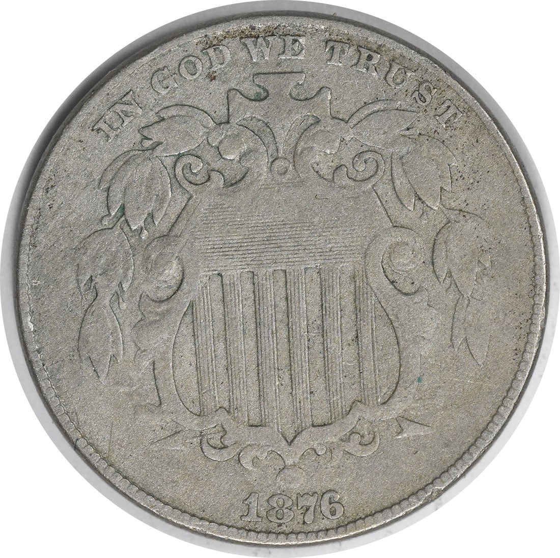 1876 Shield Nickel VF Uncertified James Barton Longacre Design (1 of 2)