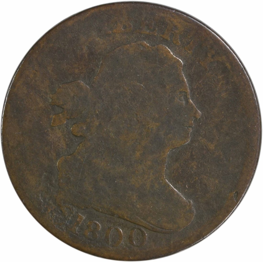 1800 Draped Bust Half Cent Copper AG Uncertified (1 of 2)