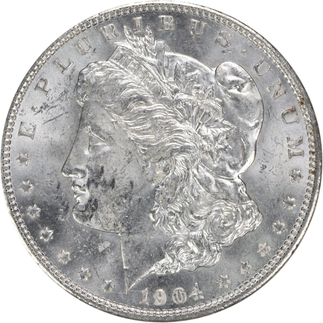 Uncirculated 1904 O Silver Dollar Morgan Brilliant Uncertified US Coin (1 of 2)
