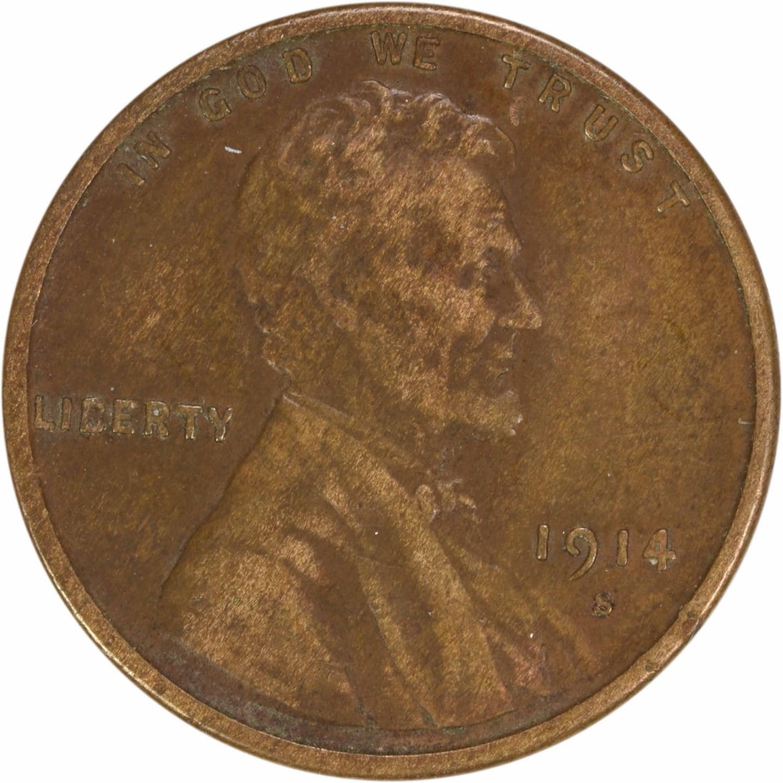 1914 S Lincoln Wheat Cent EF Copper Uncertified (1 of 2)