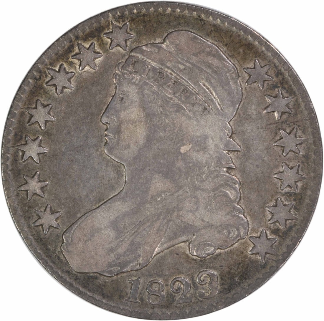 1823 Patched 3 Capped Bust Half Dollar Philadelphia Uncertified F Grade (1 of 2)