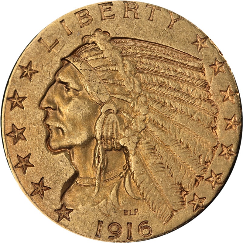 1916 San Francisco $5 Indian Head Gold Coin Choice XF Grade: 1916 San Francisco $5 Indian Head Gold Coin Choice XF Grade This original 1916-S Indian Gold $5 coin from the United States features great eye appeal, a nice strike, attractive color, and well-preserv