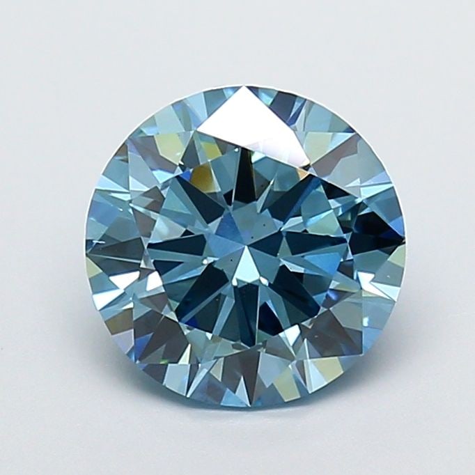 Loose Diamond - ROUND 2.6ct Fancy Vivid Blue VS2: Loose Diamond - ROUND 2.6ct Fancy Vivid Blue VS2 Source: This is a real non-mined Diamond that has been grown in a lab Shape: ROUND Carats: 2.6 Color: Fancy Vivid Blue Certification: IGI Video: