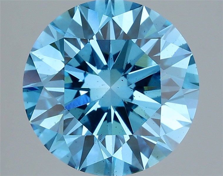 Ideal Loose Diamond - ROUND 4.12ct Fancy Vivid Blue SI1: Ideal Loose Diamond - ROUND 4.12ct Fancy Vivid Blue SI1 Source: This is a real non-mined Diamond that has been grown in a lab Shape: ROUND Carats: 4.12 Color: Fancy Vivid Blue Certification: IGI