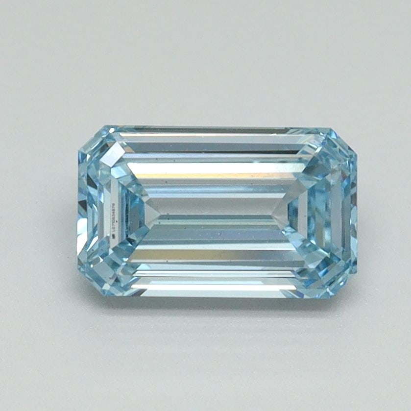 Loose Diamond - EMERALD 1.09ct Fancy Vivid Blue VS1: Loose Diamond - EMERALD 1.09ct Fancy Vivid Blue VS1 Source: This is a real non-mined Diamond that has been grown in a lab Shape: EMERALD Carats: 1.09 Color: Fancy Vivid Blue Certification: IGI Video: