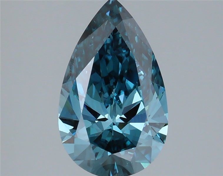 Loose Diamond - PEAR 2.34ct Fancy Vivid Blue VS1: Loose Diamond - PEAR 2.34ct Fancy Vivid Blue VS1 Source: This is a real non-mined Diamond that has been grown in a lab Shape: PEAR Carats: 2.34 Color: Fancy Vivid Blue Certification: IGI Video: