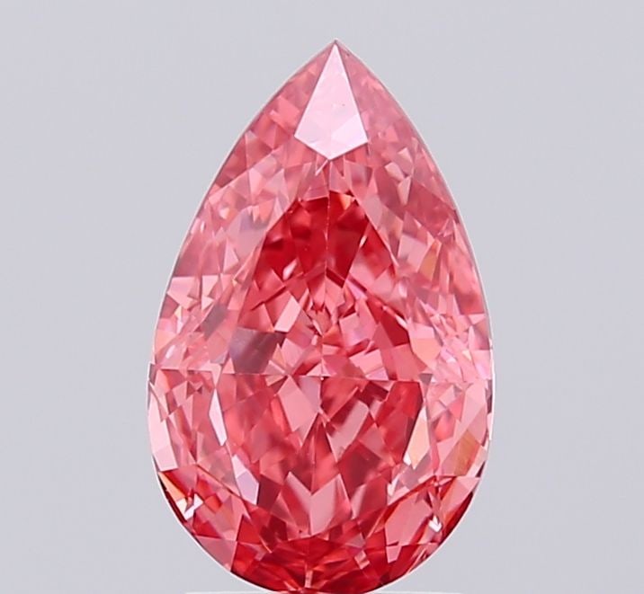 Loose Diamond - PEAR 2.01ct Fancy Vivid Pink VS1: Loose Diamond - PEAR 2.01ct Fancy Vivid Pink VS1 Source: This is a real non-mined Diamond that has been grown in a lab Shape: PEAR Carats: 2.01 Color: Fancy Vivid Pink Certification: IGI Video: Video