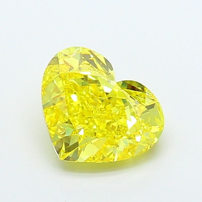 Loose Diamond - HEART 3.02ct Fancy Vivid Yellow VS1: Loose Diamond - HEART 3.02ct Fancy Vivid Yellow VS1 Source: This is a real non-mined Diamond that has been grown in a lab Shape: HEART Carats: 3.02 Color: Fancy Vivid Yellow Certification: IGI Video: