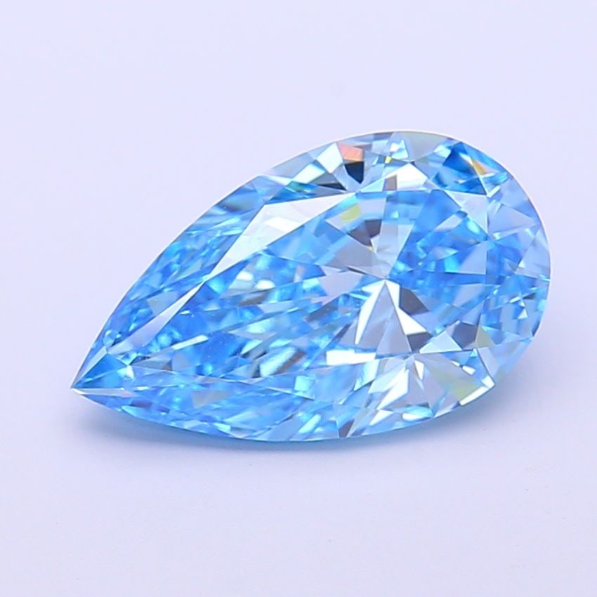 Loose Diamond - PEAR 2.51ct Fancy Vivid Blue VVS2: Loose Diamond - PEAR 2.51ct Fancy Vivid Blue VVS2 Source: This is a real non-mined Diamond that has been grown in a lab Shape: PEAR Carats: 2.51 Color: Fancy Vivid Blue Certification: IGI Video: