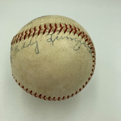 Paddy Livingston signed vintage National League baseball PSA DNA (1 of 7)