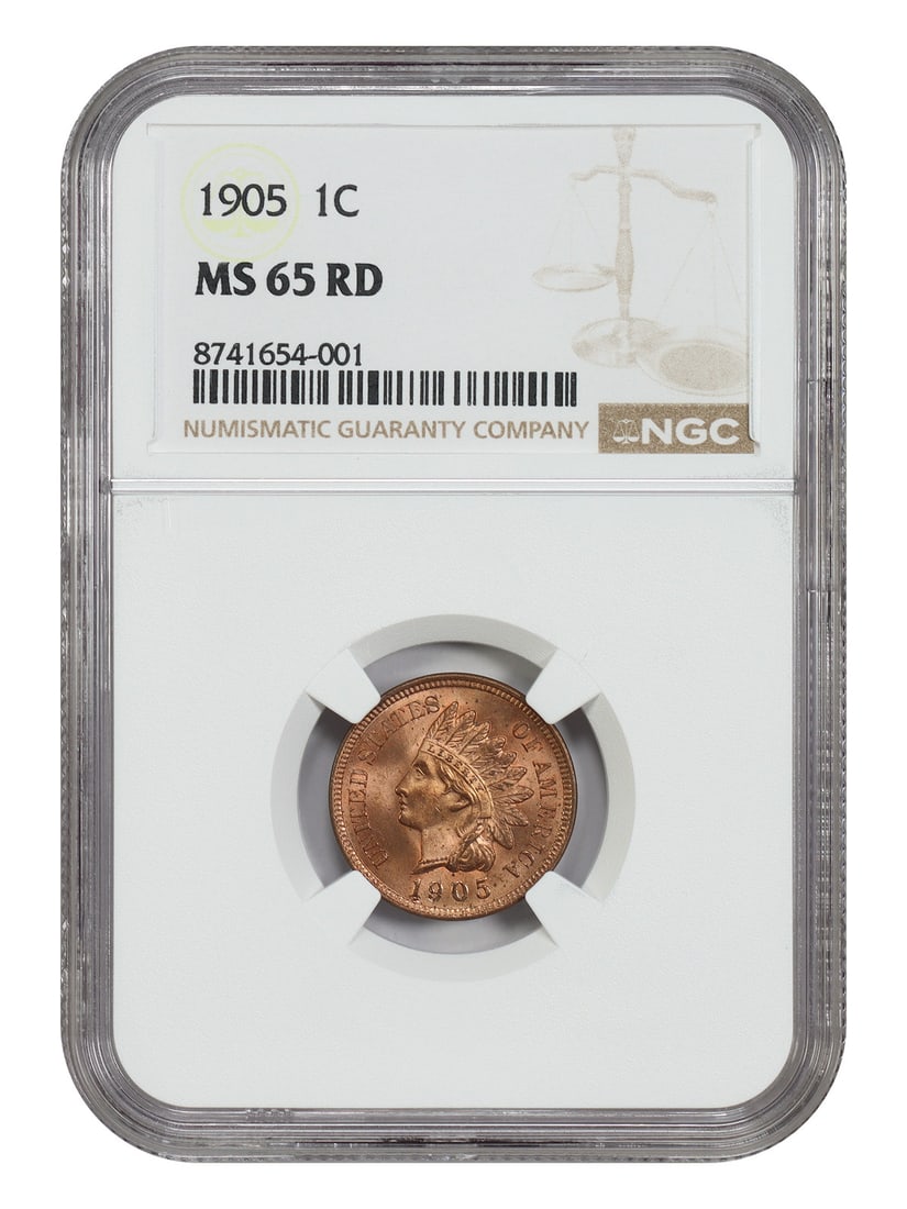 1905 Indian Cent NGC MS65RD Certified Red (1 of 4)