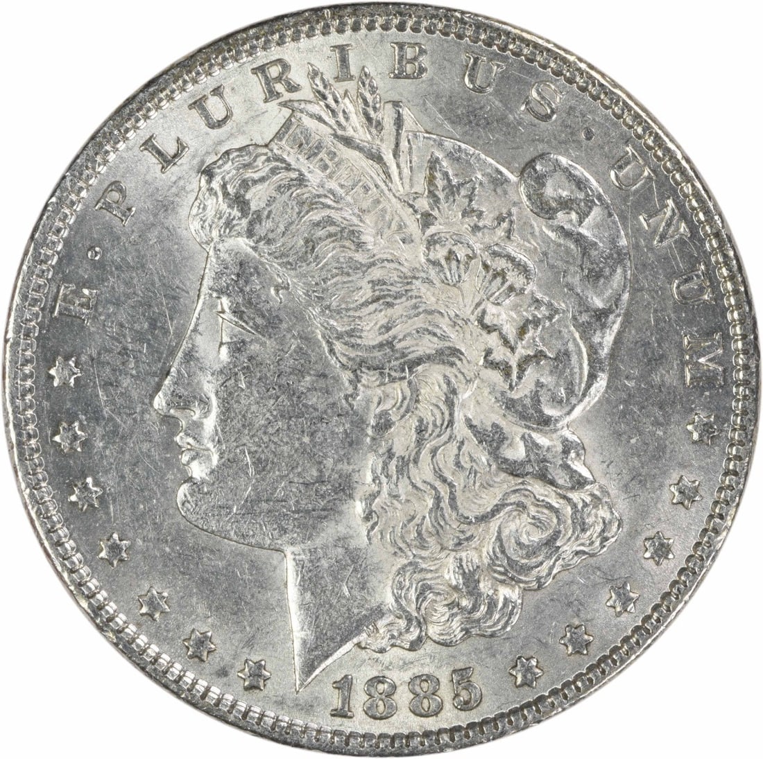 1885 Philadelphia Morgan Dollar AU Uncertified Silver Coin (1 of 2)
