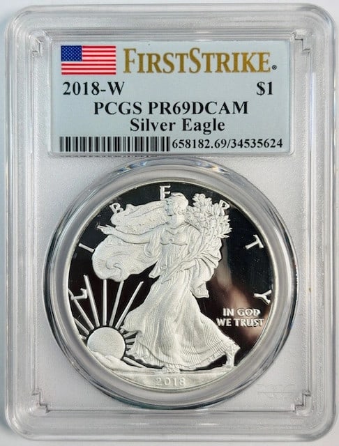 2018 Proof Silver Dollar PCGS PR69 West Point First Strike (1 of 2)