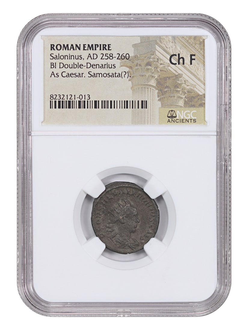 Ancient Roman Saloninus BI Double Denarius NGC Ch Fine (1 of 4)
